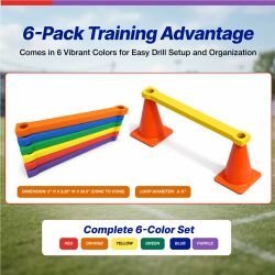 Pull-Buoy Cone and Foam Crossbar Set - 6 Color