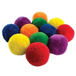 US Games Fleece Balls - 4 in. - Color My Class (Dozen)