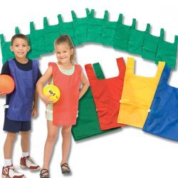 US Games Youth Nylon Pinnies - Blue (Dozen)