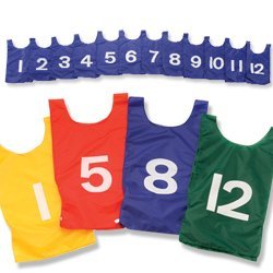 US Games Youth Numbered Nylon Pinnies (Dozen)