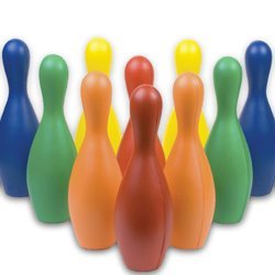 Champion Sports Rhino Skin Multi-Color Foam Bowling Pins (10-Pack)