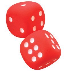 Voit Tuff Coated Foam Dice - Red