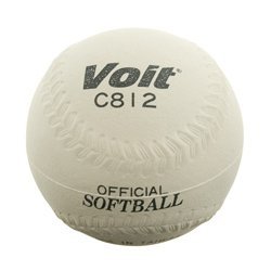 Voit 12 in. Sponge Center Softball - White