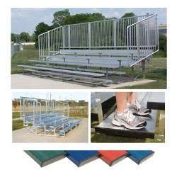 4 Row 15' Pref. Vertical Picket Bleacher