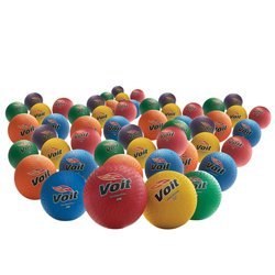 Voit 8-1/2" Rainbow Playground Balls (48-Pack)