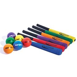Foam Bats and Balls Set - Color My Class (Set of 6)
