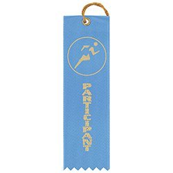 Athletic Award Ribbon - Participant Light Blue (Pack of 50)