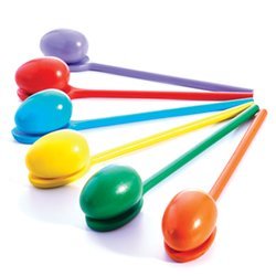 Wooden Egg and Spoon Set - Color My Class (Set of 6)