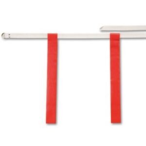 Flag-A-Tag adjustable flag football belt, white belt with red flags