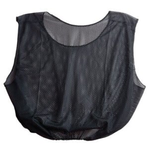 Lightweight scrimmage vest, youth, polyester mesh, black