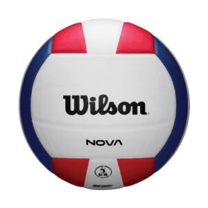 Wilson NOVA game volleyball, NFHS approved, red, white and navy