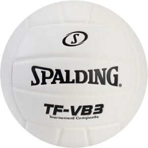 Spalding TF-VB3 composite volleyball, NFHS approved, white with silver
