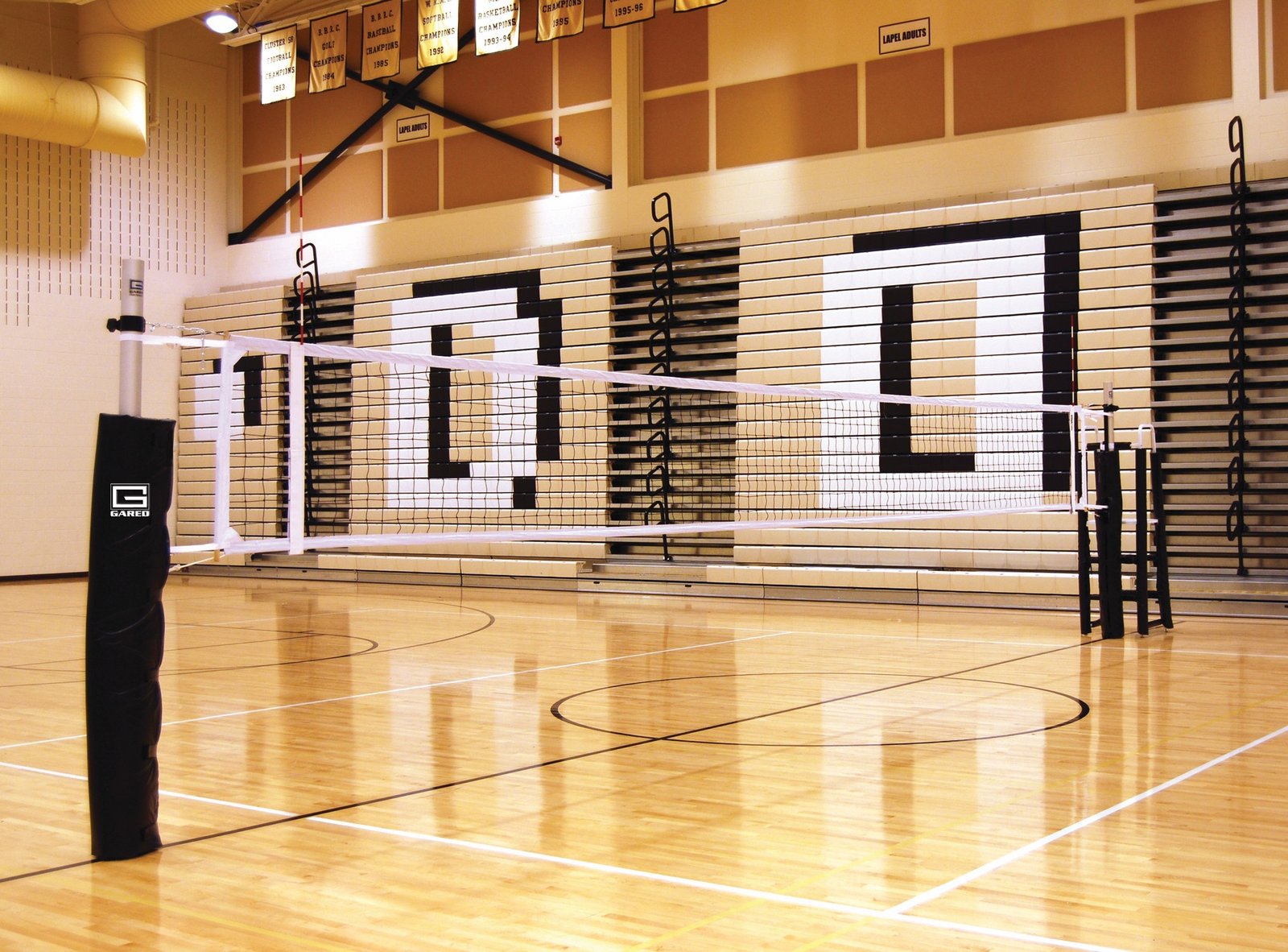 Gared RallyLine Scholastic Aluminum Volleyball System 1 Gared RallyLine Scholastic Aluminum Volleyball System