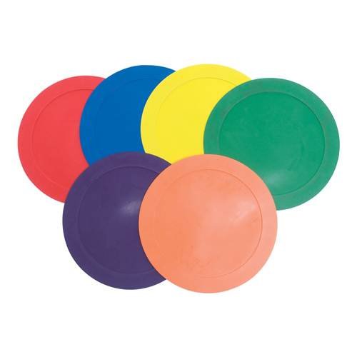9-inch Spots Prism Pack 6 colors flat floor markers for PE activities