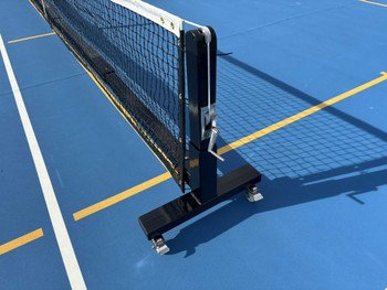 Spartan Pro Heavy Duty Portable Pickleball Net System 7 end post of a portable pickleball net