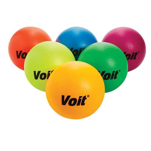 Voit Neon Softi Tuff 6.25-inch balls 6-pack extra-soft foam for PE dodgeball