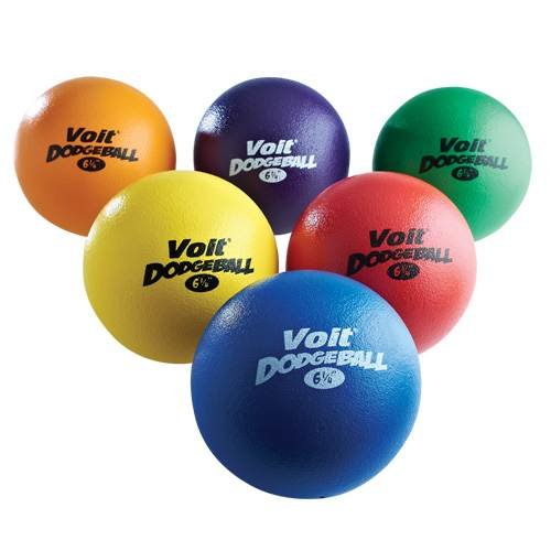 Voit Tuff 6.25-inch Color My Class dodgeball set multi-color for PE team games