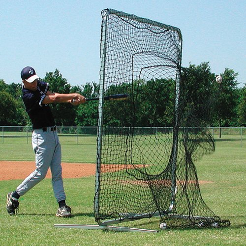 Collegiate sock net and frame protector screen with ball containment pocket for baseball practice