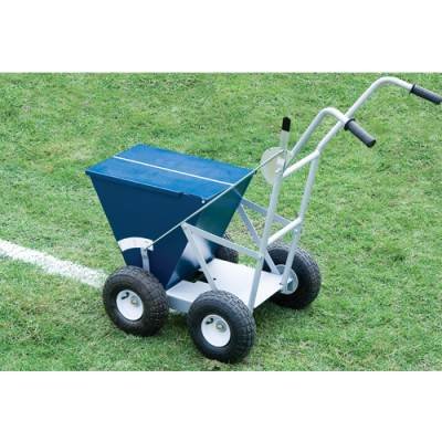 AlumaGoal 4-wheel dry line marker with pneumatic tires for baseball and softball field chalking