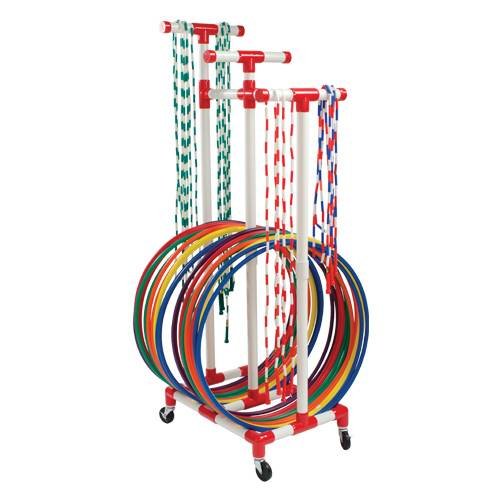 Jump Rope/Hoop Rack 1 Jump rope hoop rack for PE equipment wall storage