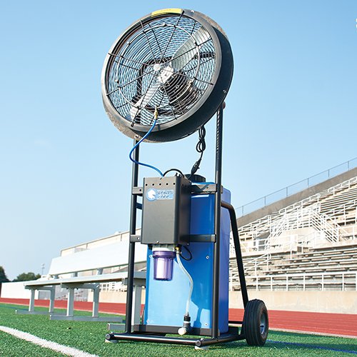 Sports Cool portable misting and cooling system for athletic sideline heat management