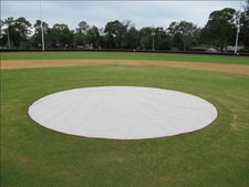 Weighted 6 oz. 20' Diameter Mound & Base Protector - Baseball Field Covers