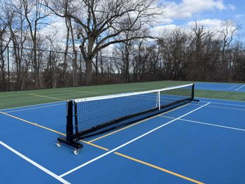 Spartan Pro Heavy Duty Portable Pickleball Net System 10 portable pickleball net on wheels