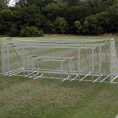 Soccer Goals (7'x21') Alumagoal 3" Round Natural Aluminum (pair)