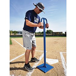 Baseball field tamp for compacting clay on pitcher mound and home plate area