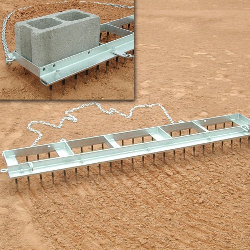 Big League steel field drag with 46 tines for baseball infield and track scarification